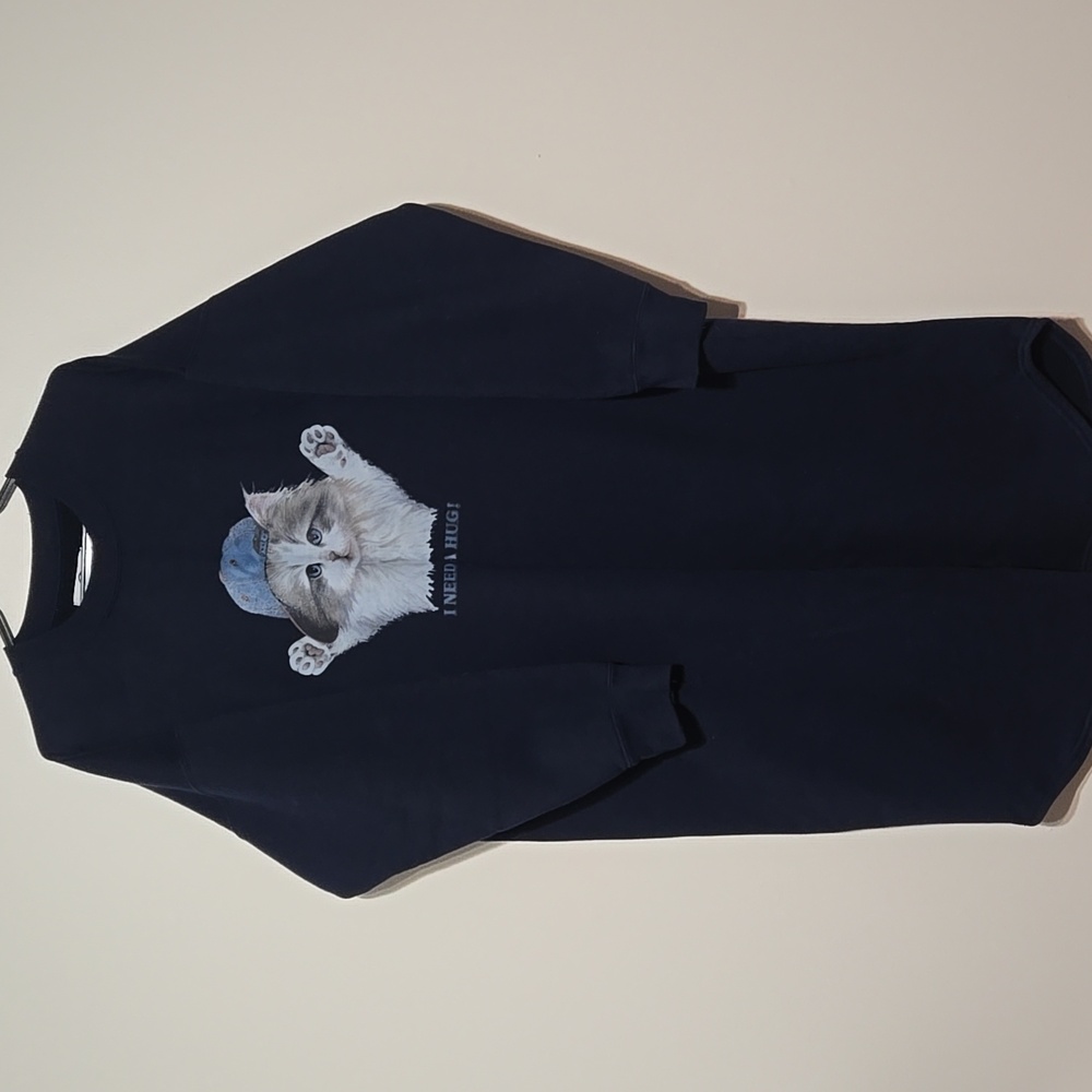Vintage Cat Sweatshirt Nightgown